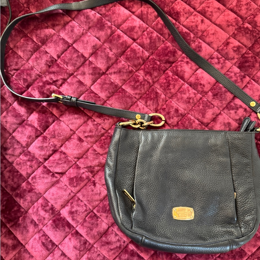 Michael Kors Black Leather Crossbody Bag